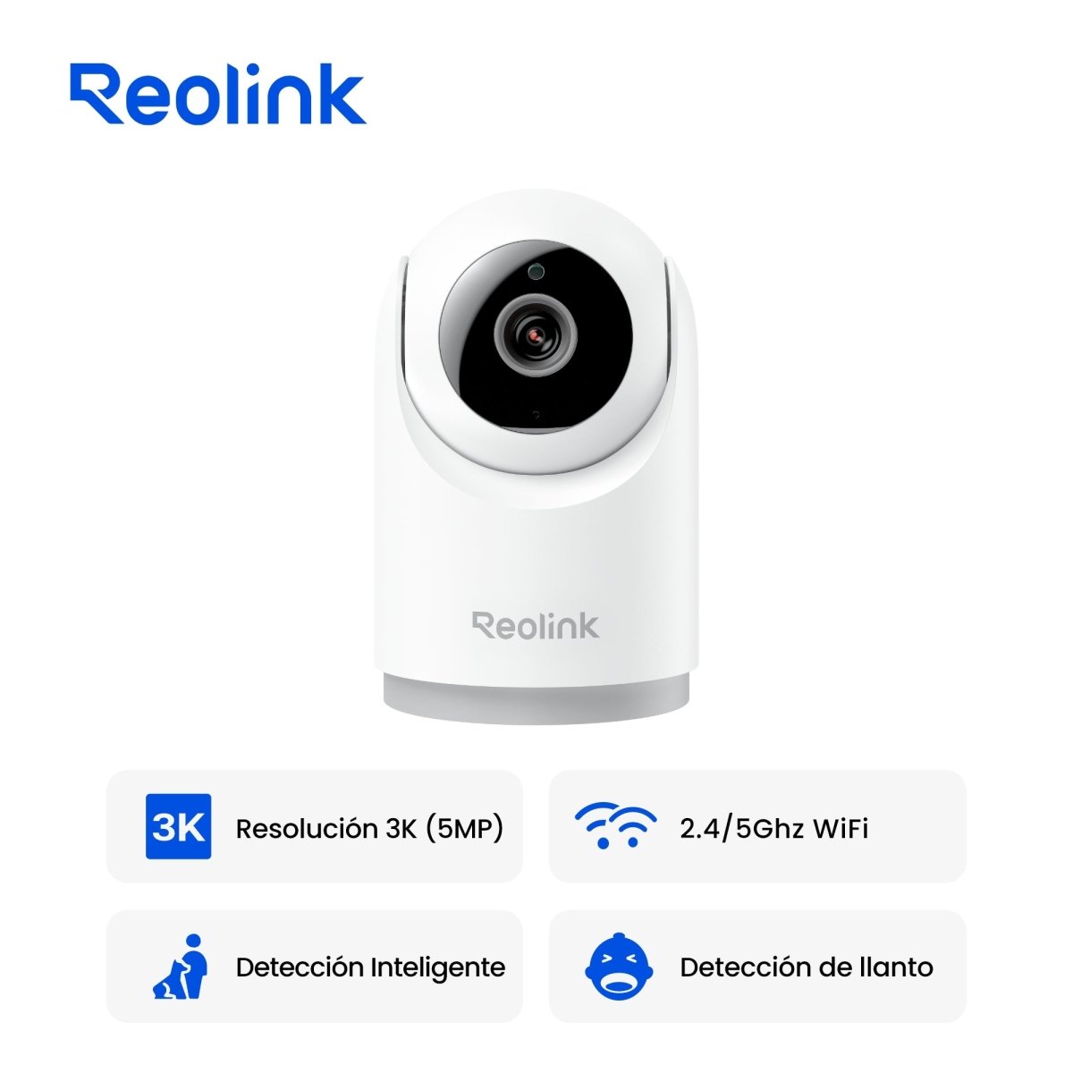 Cámara Reolink E331 Wifi 5MP, 360° Detección de Personas Y Mascotas - Techpro Store Perú